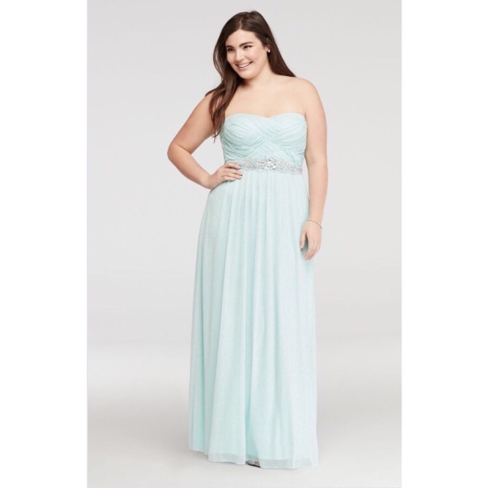 Mint Plus Size Prom Dress